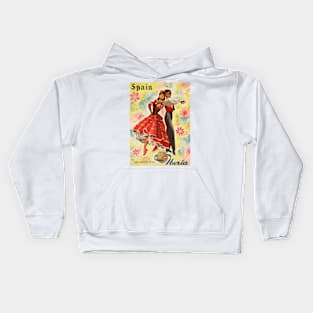 Retro, vintage Spanish Flamenco dancers Kids Hoodie